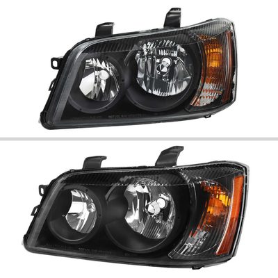 For Toyota Highlander 2001-2003 Factory Style Headlights Matte Black Housing Clear Lens
