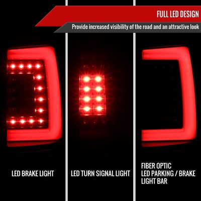 2000-2006 Chevy Suburban/Tahoe/Yukon/Yukon XL LED C Bar Tail Lights Black