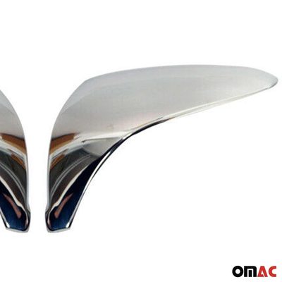 2010-2015 Hyundai Tucson Side Mirror Cover Caps Stainless Steel Silver 2 Pcs