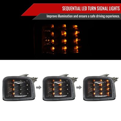 2015-2021 Subaru WRX / WRX STI Front Bumper LED Turn Signal Lights Matt Black