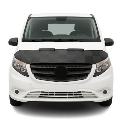 2016-2024 Mercedes Metris Car Bonnet Mask Hood Bra Half Chequered