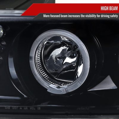 2004-2012 Chevy Colorado/ Canyon Dual Halo Headlights Corner Lights Black