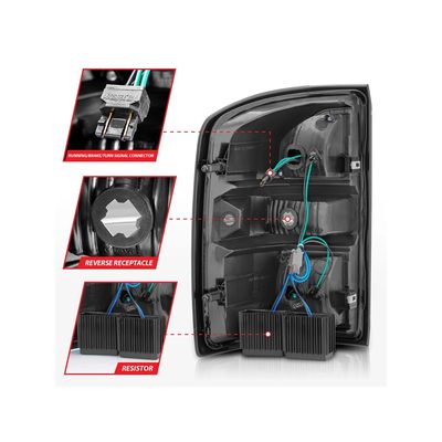 Anzo Red and Chrome LED Tail Lights 311399