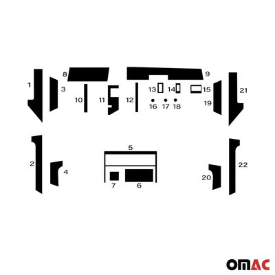 1989-1995 BMW 5 Series M5 E34 Sedan & Touring Wooden Look Dashboard Console Trim Kit 22x