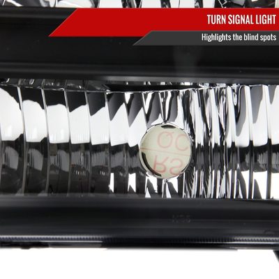 1999-2004 Ford Excursion/F-250/350/450/550 Crystal Headlights Matt Black/Clear
