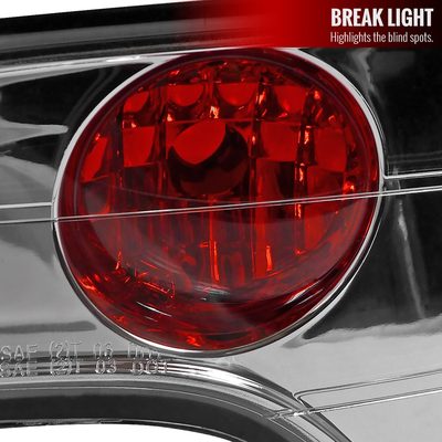 2006-2011 Honda Civic Sedan Tail Lights Chrome Housing/Clear Lens