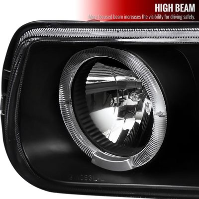 1999-2002 Chevy Silverado/ Tahoe Suburban Headlights Bumper Lights Matte Black