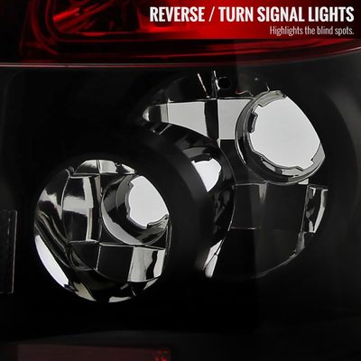 2005-2008 Dodge Magnum Tail Lights Matte Black Housing/Red Clear Lens