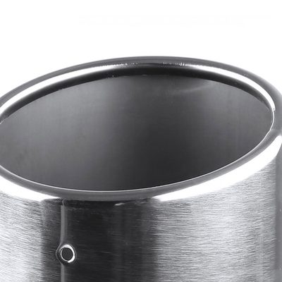 Universal 2.5" Inlet/4.125" Outlet Chrome S.Steel Angled Exhaust Tips - 2PC