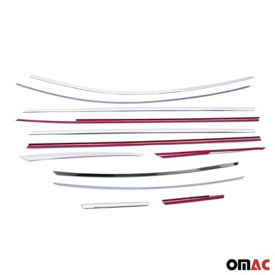 2021-2026 Hyundai Elantra SD Window Molding Trim Streamer Stainless Steel 12 Pcs