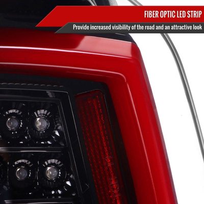 2016-2022 Toyota Tacoma LED Bar Tail Lights Jet Black Housing/Clear Lens
