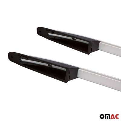 For 2003-2010 Porsche Cayenne Roof Rack Side Rails Aluminium Gray 2 Pcs