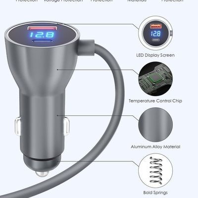 Starlink Mini Car Charger with Digital Display | 100W Type-C Power Cord