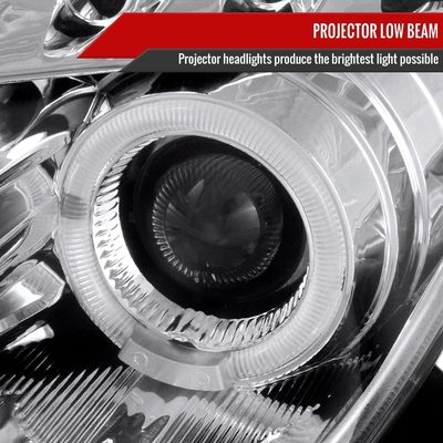 2000-2005 Toyota Celica Dual Halo Projector Headlights Chrome/Clear Lens