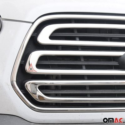 Ford Transit 150 250 350 2015-2019 Pre Facelift Front Bumper Grill Trim Molding Stainless Steel Silver 5Pcs