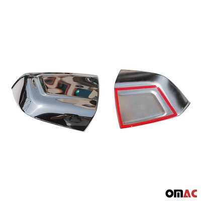 2015-2022 RAM ProMaster City Side Mirror Cover Caps Stainless Steel Silver 2 Pcs