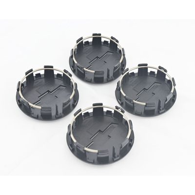 2015-2025 Chevrolet Suburban / Tahoe Licensed Wheel Cap Emblem Set Gloss Black 4Pcs ABS Plastic