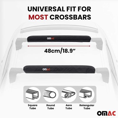 Mercedes 19" Roof Rack Pads Surfboard Windsurf Crossbar Pads Black