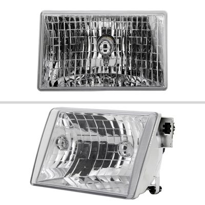 1993-1998 Jeep Grand Cherokee Factory Style Headlights Chrome/Clear Lens