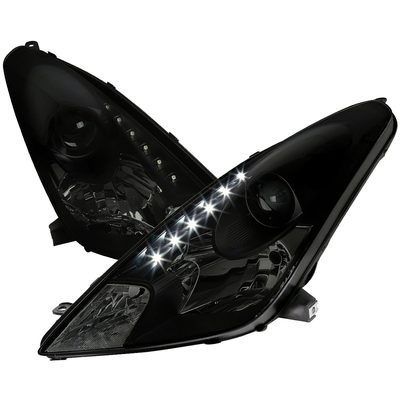 2000-2005 Toyota Celica Projector Headlights w/SMD LED Light Strip Black/Smoke