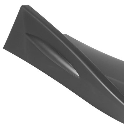 Universal Matte Black Polypropylene 3Pcs Bumper Lip Splitter Spoiler Set