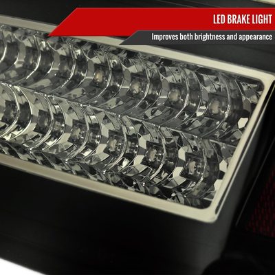 2005-2007 Chrysler 300C LED Tail Lights Glossy Black Housing/Smoke Lens