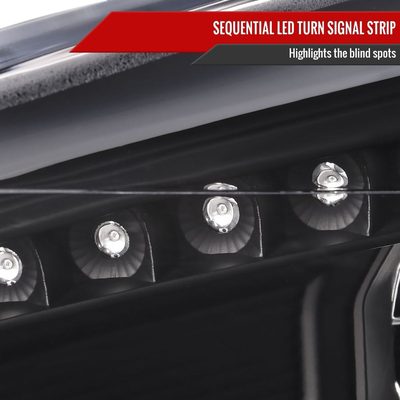 2015-2018 Ford Focus LED Sequential Signal Projector Headlights Matt Black
