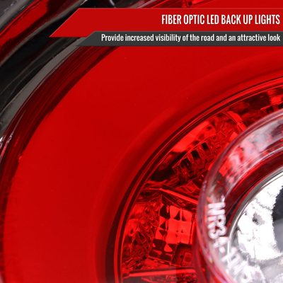 1999-2002 Nissan Skyline GT R34 JDM Red LED Tail Lights Chrome/Red Lens