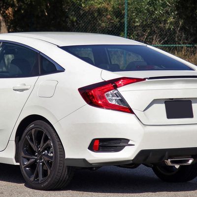 2016-2020 Honda Civic Sedan Matte Black Rear Bumper Lip Diffuser Set