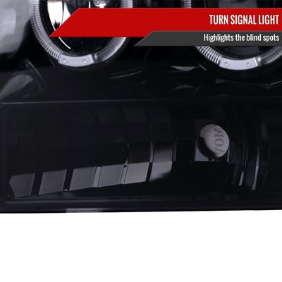 1999-2004 Ford Excursion F-250 F-350 F-450 F-550 Dual Halo Headlights Smoke