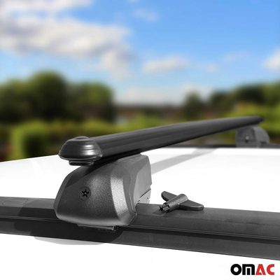 Black Roof Rail Rack Cross Bars 47" Aluminum Luggage Carrier