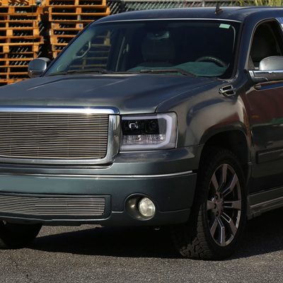 2007-2013 GMC Sierra 1500 1500HD 2500HD 3500HD LED C-Bar Headlights Smoke