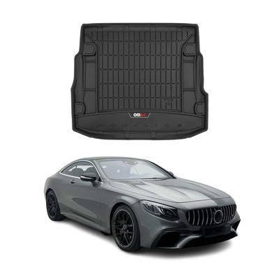 2015-2021 Mercedes S Class C217 Coupe Premium Cargo Liner Trunk Mat All Weather Heavy Duty Black