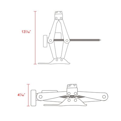 Universal 12V 2-Ton Emergency Electric Scissor Jack & Impact Wrench Kit