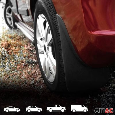 2014-2018 Mazda 3 Sedan Mud Guards Splash Mud Flaps Black 2 Pcs