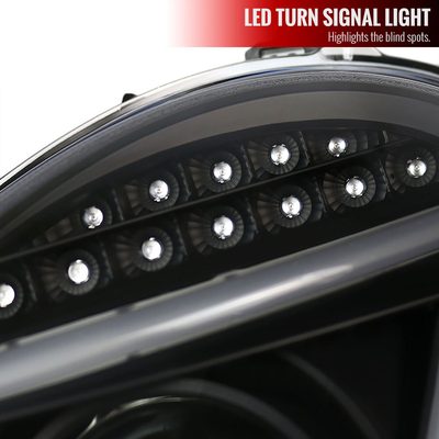 2001-2007 Mercedes W203 C Class Sedan Headlights LED Light&LED Signal Black