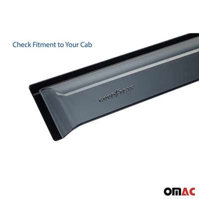 Goodyear Wind Deflectors for GMC Sierra 1500 2500 3500HD 2014-2018 Crew Cab 4Pcs