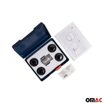 Wheel Lock Kit for Ford Expedition M14 X 1.5 Nut Chromed Black 4Locks & 1Key