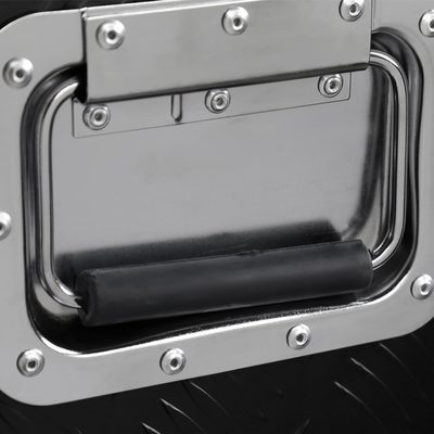 Universal 49" Heavy Duty Black Alu Truck Tool Box w/ Side Handles Lock & Keys