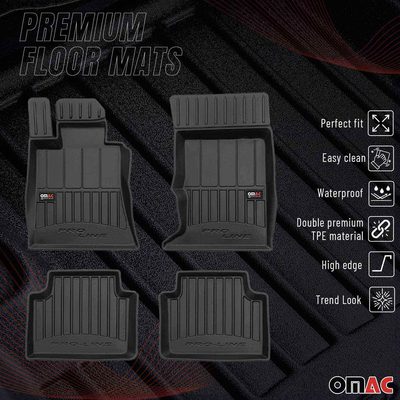 2017-2026 Alfa Romeo Giulia AWD Premium Floor Mats Liners Full Set All Weather Heavy Duty Black