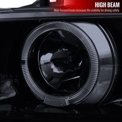 1992-1998 BMW E36 3 Series Coupe/Sedan Dual Halo Projector Headlights Smoke