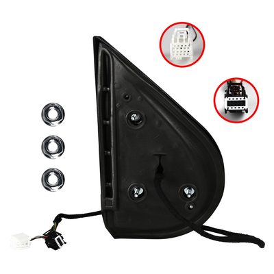 2007-2013 Chevy Silverado/GMC Sierra Matt Black Heated Side Mirror Driver