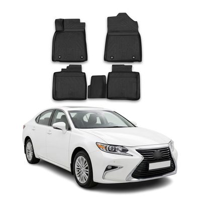 2016-2018 Lexus ES 350 / ES 300h Floor Mats Liners Full Set All Weather Black