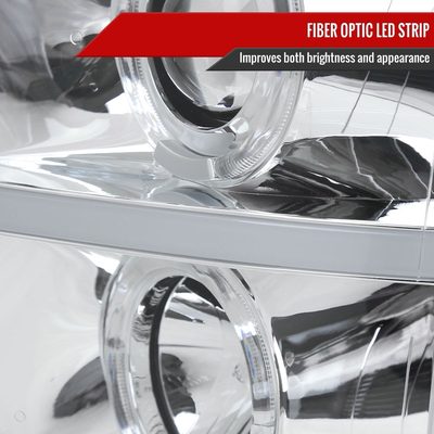 2007-2013 Chevy Silverado 1500 2500HD 3500HD Headlights LED Light Bar Chrome