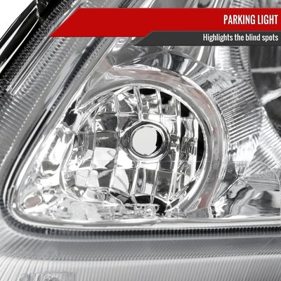 2002-2004 Honda CR-V Factory Style Headlights w/Amber Reflector Chrome/Clear