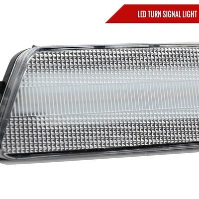 For Porsche Macan 2014-2022 Front Bumper LED Side Marker Turn Signal Lights Chrome Housing Clear Lens