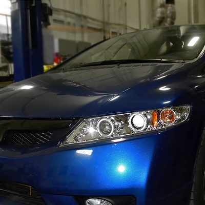 2006-2011 Honda Civic Sedan Dual Halo Projector Headlights Chrome/Clear Lens