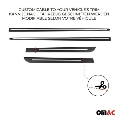 GMC Side Door Molding Trim Skirt Garnish Stainless Steel Silver 4 Pcs