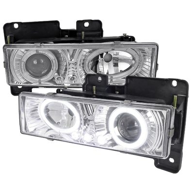 1988-1999 Chevy C/K C10/Blazer/Tahoe/Yukon Dual Halo Headlights Chrome