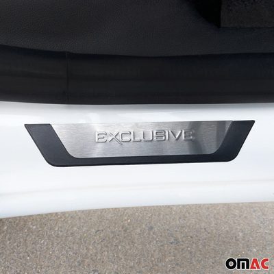 2018-2022 Ford EcoSport Door Sill Scuff Plate Scratch Protector Exclusive Brushed Stainless Steel 4Pcs
